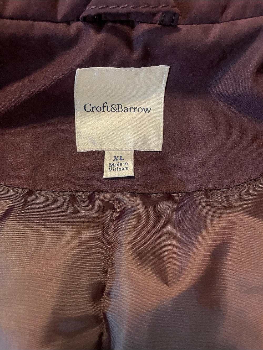 Croft & Barrow Women's XL Hooded A-Line Trench Coat in Deep Purple - Picture 5 of 7